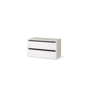 Wooden chest of drawers for indoor wardrobe White color cm H.50xL.86,5xP.45