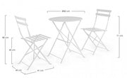 White Bistrot garden set bizzotto table and chairs