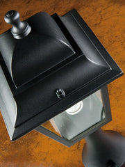 Outdoor Aluminum Die-Cast Lamp with Transparent Glass Diffusers - Max Height 210mm - Max Power 100W Black