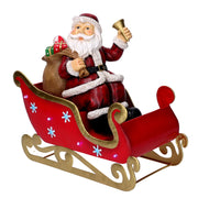 Santa claus metal red sled cm32x17h29
