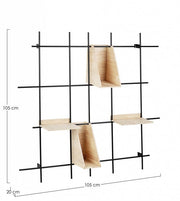 District 4-storey vintage metal shelf 105x105 cm