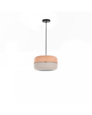 Idra suspension lamp in pink and gray metal STS