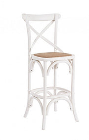 Rustic white Bar Cross stool