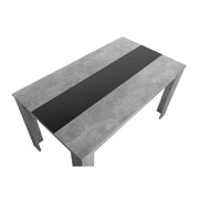 Concrete color dining table with black or white reversible insert 138x80xh.74 cm