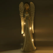 Resin angel with gold led cm22x16h66