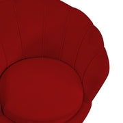 Strawberry red tulip velvet armchair cm73x72h77