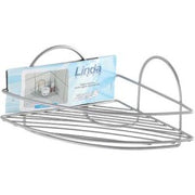 Corner unit for shower with 1 metal shelf