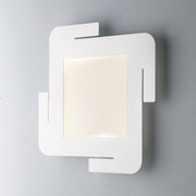 White metal ceiling lamp with integrated LED 45x45x h5 cm