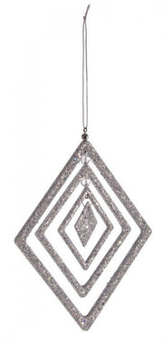 Fashion Silver Rhombus Pendant - 12x