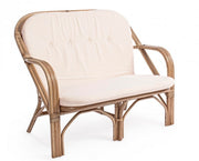 Outdoor sofa in natural rattan GOLF NEW 111x80x h89 cm