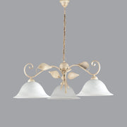 Suspension chandelier in iron Ivory Gold three lights 78x h34 cm