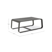 Outdoor coffee table in Anthracite aluminum MERRIGAN 105x62x h38 cm