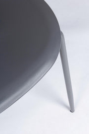 Gray plastic office waiting chair