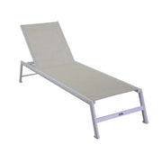 Claveland white aluminum sunbed