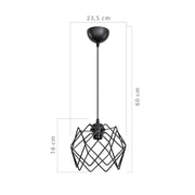 Koza MDL3852 black cage pendant lamp