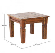 Rustic style wooden coffee table 60x60 cm