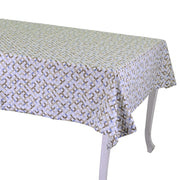 Optical beige rectangular tablecloth cm140x180