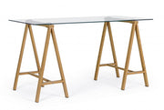 Alchimia modern desk with glass top 140x70x76h cm