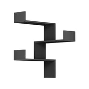 Corner Bookshelf Luksa Anthracite 3 Levels H 90 x D 22 x W 60 cm
