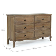 Classic chest of 6 drawers Domitille