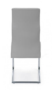 Light gray eco-leather chair THELMA 44x58x h104 cm