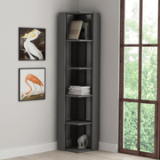 Corner bookcase Nati anthracite 5 shelves