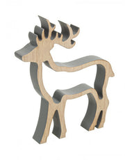 6x Gray Front Form Reindeer L