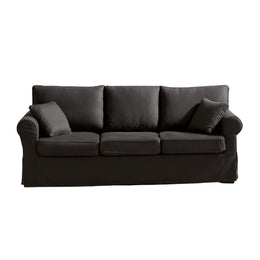 Country sofa 3 seater gray soro 95 215 cm.