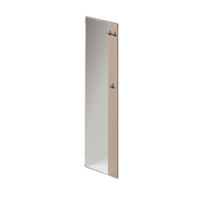 Wall-mounted Mirror Coat Rack - Olmo Wood Finish - 182x50x4cm