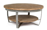 Industrial style metal coffee table cm Ø90 - 43