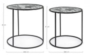 Set of 2 Mondo coffee tables in metal