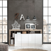 Mogol sideboard 4 doors in glossy white but 184x42x93H