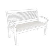 Poly180 natural cushion for 2-seater bench