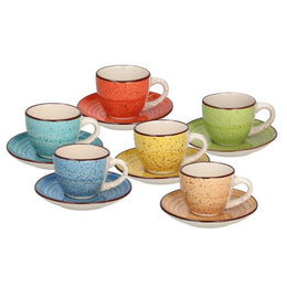 Set of 6 coffee cups with saucers Louise Art Pepper