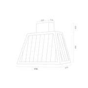 GARAGE METAL extractor hood in burnished stainless steel 110 cm