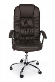 Office armchair in black Dehli eco-leather