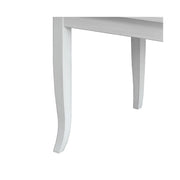 Extendable square solid wood table in white color 90x90-180 cm