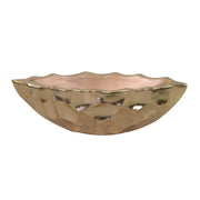 Oval gold resin bowl cm82x30h26