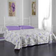 Iron double bed with footboard SOSPIRO White 166x208x h128 cm