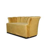 Argentario sofa 2 seats ocher velvet black base