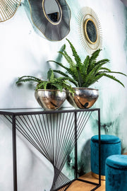 Espiral black metal console cabinet