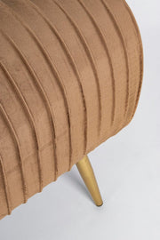 Selena 2-seater bench in Bronze color in velvet
