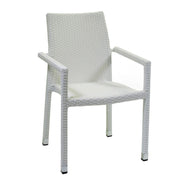 Garden armchair adila ice white polyrattan square cm60