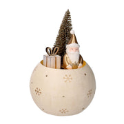 Metal Santa Claus inside gold ball cm ø11h17