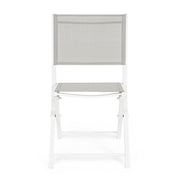 Hilde white folding chair for outdoor use
