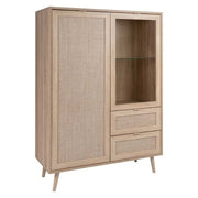 Sideboard two doors two drawers two doors wicker effect BALI 101.5x 40x h139 cm