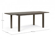 Extendable outdoor table in aluminum Caffè HILDE YK14 140 - 210x77x h75 cm