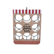 8-seater bistro wooden bottle holder cm30x16h41