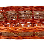 Rectangular honey wicker basket cm46x36h13