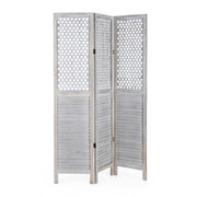 Antique white Hole 3-door screen 120x170 cm